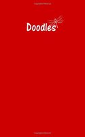 Doodles Journal - Great for Sketching, Doodling, Project Planning or Brainstorming: Medium Ruled, Soft Cover, 6 x 9 Journal, Red, 365 Pages