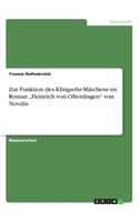 Zur Funktion des Klingsohr-Märchens im Roman 