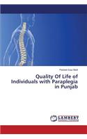 Quality of Life of Individuals with Paraplegia in Punjab