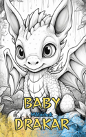BABY DRAKAR Målarbok