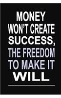 Money Won't Create Success, the Freedom to Make it Will