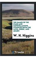 The Names of the Stars and Constellations Compiled from the Latin, Greek, and Arabic; With Their ...