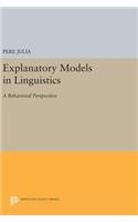 Explanatory Models in Linguistics