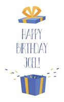 Happy Birthday Joel: Cool Personalized First Name Joel Birthday Card Journal / Notebook / Diary / Greetings / Appreciation Gift for Boys (6 x 9 - 110 Blank Lined Pages)