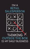 I'm a RETAIL SALESPERSON: Thinking Outside The Box - Blank Dotted Job Customized Notebook. Funny Profession Accessories. Office Supplies, Work Colleague Leaving Gift, Co-Work