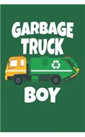 Garbage Truck Boy: Lined Notebook