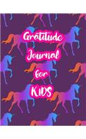 Gratitude Journal for Kids: 5-Minute Daily Diary of Positivity with Cute Unicorn Matte Cover Design Notebook Prompts to Write In Per Day - Perfect Gift for Girls, Boys, Teens, 