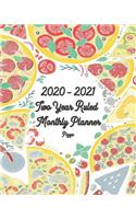2020-2021 Two Year Ruled Monthly Planner Pizza: 8x10 - 24-Month Planner Vertical Planner Calendar with Holidays - See It Bigger Planner Get Sh*t Done Calendar Set Goals and Crush Them Improve Prod