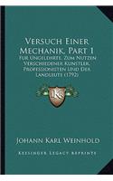 Versuch Einer Mechanik, Part 1