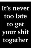It's Never Too Late To Get Your Shit Together