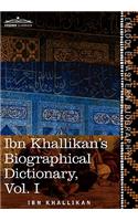 Ibn Khallikan's Biographical Dictionary, Vol. I (in 4 Volumes)