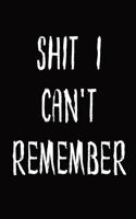Shit I Can't Remember: Password Keeper Log Book - Different Accounts - Website Log in - Internet Password Organizer - Online Passwords - Easy to Remember - Write Out Hints