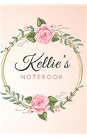 KELLIE'S Customized Floral Notebook / Journal 6x9 Ruled Lined 120 Pages School Degree Student Graduation university