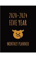 Pig Power - 2020 - 2024 Five Year Monthly Planner