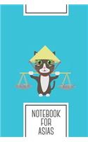 Notebook for Asias: Lined Journal with Vietnamese cat Design - Cool Gift for a friend or family who loves country presents! - 6x9" - 180 White lined pages - You Can Use