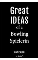 Notizbuch für Bowling Spieler / Bowling Spielerin