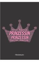 Prinzessin: Notizblock - Notizbuch - DIN A5, 120 Seiten - Liniert, Lined, Linien - Notizen, Termine, Planer, Tagebuch, Organisation - Wortwolke Geschenk