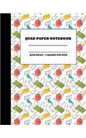 Quad Paper Notebook. Quad Ruled-4 Squares Per Inch