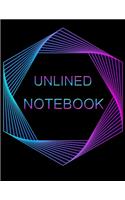 Unlined Notebook: 100 Pages Unruled Blank Notebook