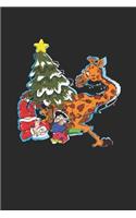 Giraffe Christmas: Dotted Bullet Notebook - Chirstmas Gift for Kids, Women, Men Girls And Boys