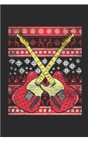 Ugly Christmas - Guitars: Dotted Bullet Journal (6 X 9 -120 Pages) - Ugly Christmas Gift and Holiday Planner For Women, Men, Teens And Kids