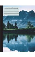 Mountain Lake Landscape Composition Notebook - Wide Ruled