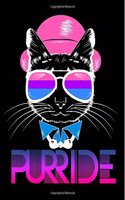 Purride: Bisexual Purride LBGT Composition Notebook Back to School 7.5 x 9.25 Inches 100 College Ruled Pages