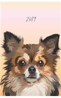 2019: Chihuahua - Monthly and Weekly Planner 2019 (Also Dec 2018) with Yearly Overviews, Monthly Calendars and Weekly 2-Page Horizontal Layout, Notes, Lis