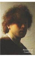 Rembrandt Cuaderno: Autorretrato Con Cabello Despeinado - Perfecto Para Tomar Notas - Diario Elegante - Ideal Para La Escuela, El Estudio, Recetas O Contraseñas