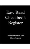 Easy Read Checkbook Register