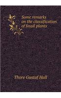 Some Remarks on the Classification of Fossil Plants