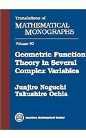 Geometric Function Theory In Several Complex Variables: (Translations of Mathematical Monographs)