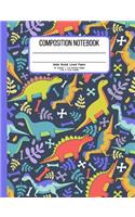 Composition Notebook Wide Ruled Lined Paper 55 Sheets / 110 Writing Pages 7.44 x 9.69 Inches
