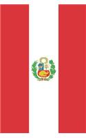 Peru Flag Notebook - Peruvian Flag Book - Peru Travel Journal: Medium College-Ruled Journey Diary, 110 page, Lined, 6x9 (15.2 x 22.9 cm)