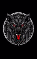 Angry Wolf: Graph Paper Notebook, 6x9 Inch, 120 pages