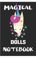 Magical Dolls Notebook: Blank Lined Notebook Journal Gift Idea