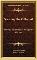 Secretary Root's Record