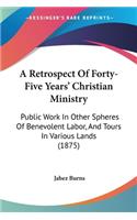 Retrospect Of Forty-Five Years' Christian Ministry: Public Work In Other Spheres Of Benevolent Labor, And Tours In Various Lands (1875)