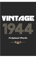 Retro Birthday - Vintage 1944 Notebook Original Parts Gift