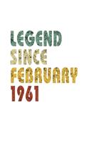 Legend Since February 1961