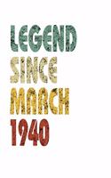 Legend Since March 1940