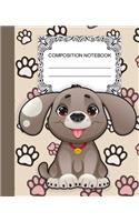 Composition Notebook: Ruled Lined Paper Notebook Journal / Cute Doggie for Children, Teens, Students, Teachers, School and Home Writing Notes