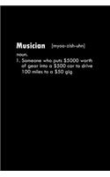 Musician definition: Food Journal - Track your Meals - Eat clean and fit - Breakfast Lunch Diner Snacks - Time Items Serving Cals Sugar Protein Fiber Carbs Fat - 110 pag