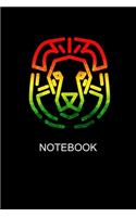 Notebook: Rasta Lion Geometric Reggae Colors Jamaica Journal/Notebook Blank Lined Ruled 6x9 120 Pages