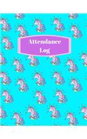 Attendance Log: Cute Unicorn Fantasy design Attendance book and log for classroom teachers