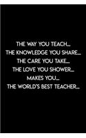 The way you teach The world's best teacher