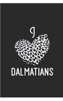 I Heart Dalmatian: Dalmatians Notebook, Graph Paper (6" x 9" - 120 pages) Animal Themed Notebook for Daily Journal, Diary, and Gift