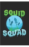 Squid Squad: 6x9 Octopus - grid - squared paper - notebook - notes