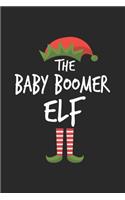 Funny Baby Boomer Elf Christmas Notebook Gift