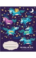 Unicorns Are Real Unicorn Notebook - Journal for Girls